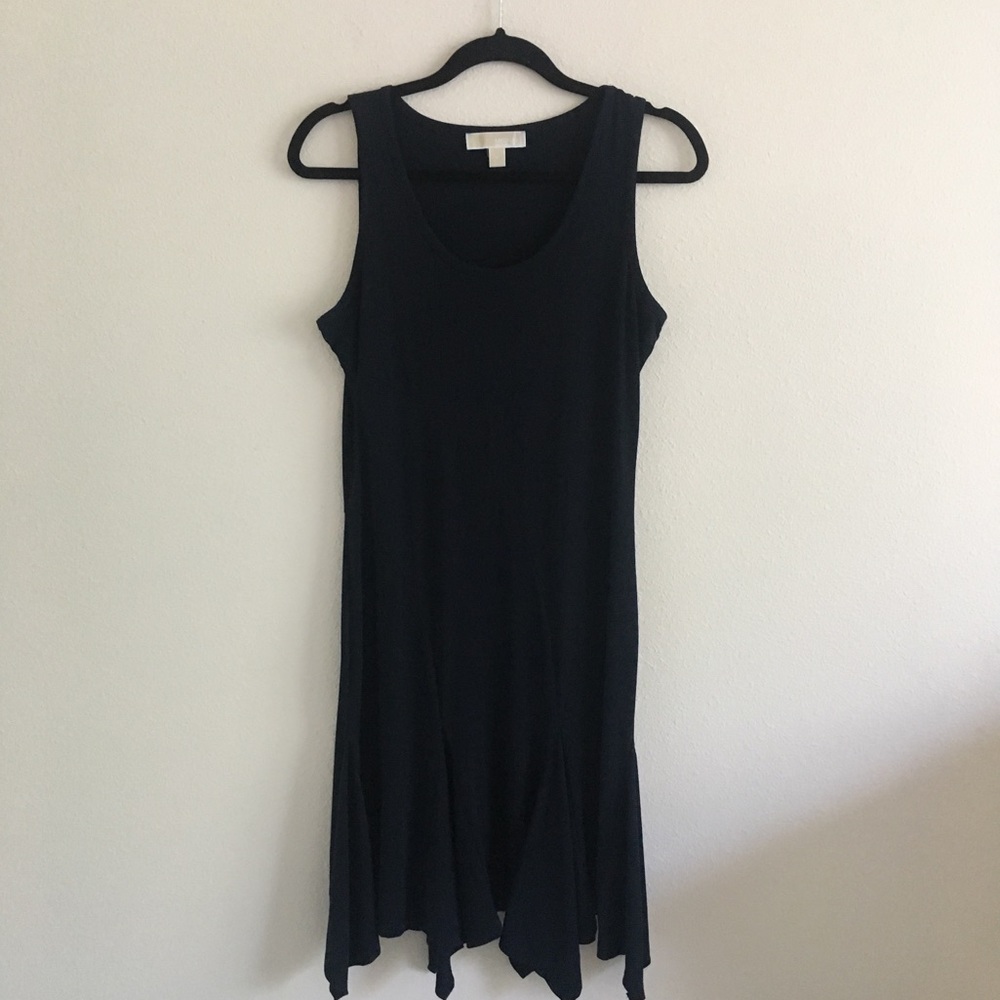 MICHAEL KORS Medium Navy maxi tank dress ruffles